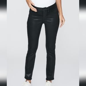 Paige Cindy MATERNITY Straight Leg Jean Black Fog Coated Luxe